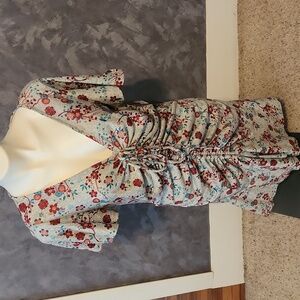 Disney Princess Gray Floral Dress NEW Size XL